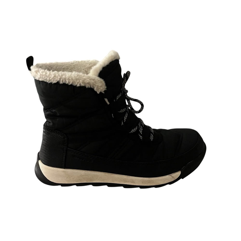 Sorel Girls 3 Youth Black Winter Snow Ankle Boots Lace Up Waterproof